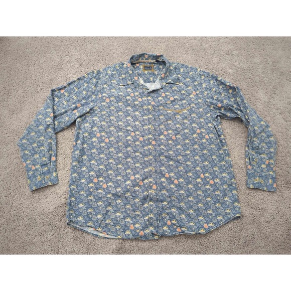 Tommy Bahama Other - Indigo Palms Tommy Bahama Button Up‎ Shirt Mens 2XL Floral Long Sleeve Casual